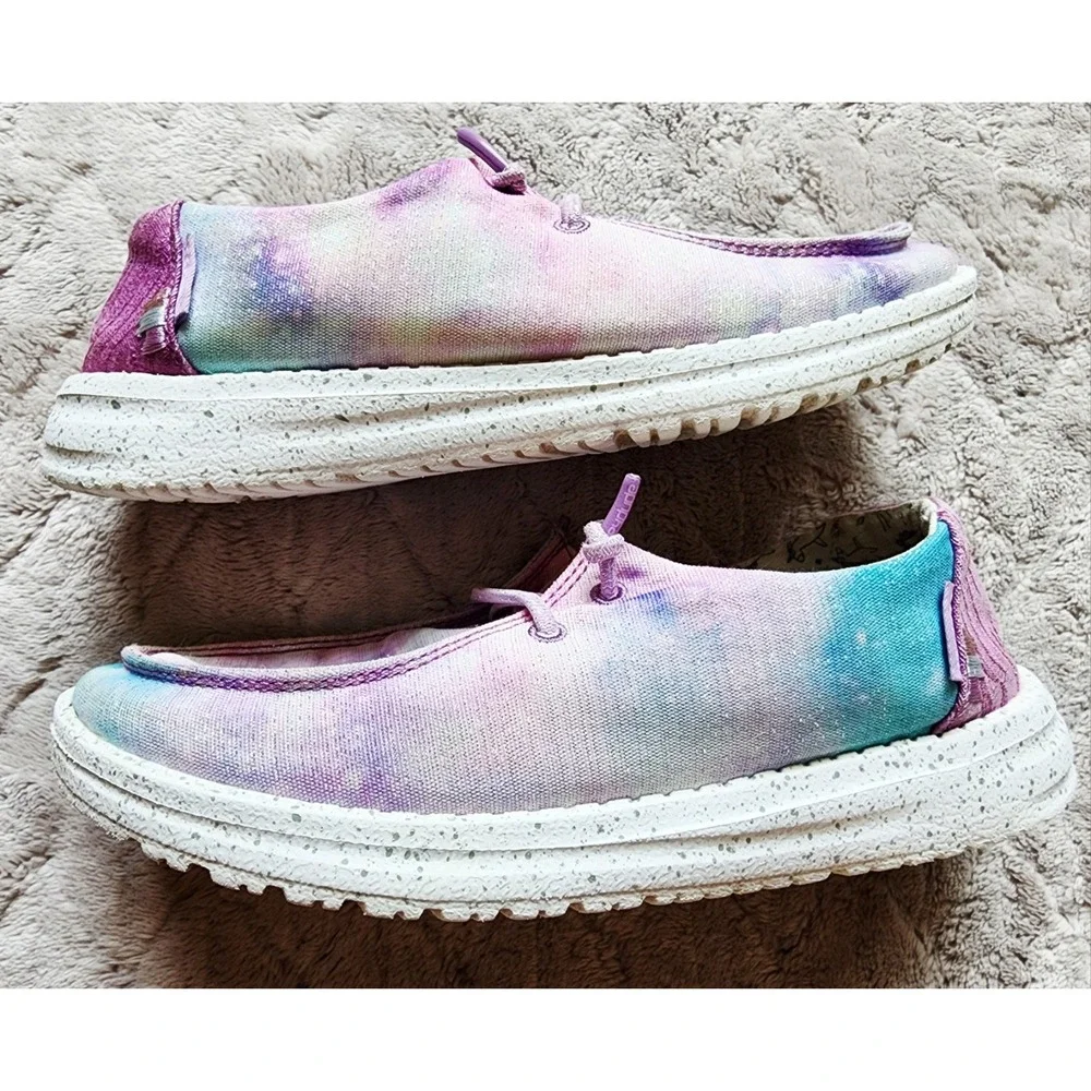 Hey Dude Unicorn Galaxy Slip On Shoes Girls Youth 4 Multicolor‎ Slip On Shoes